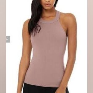 Alo Yoga Insight Ribbed Tank Top Mauve